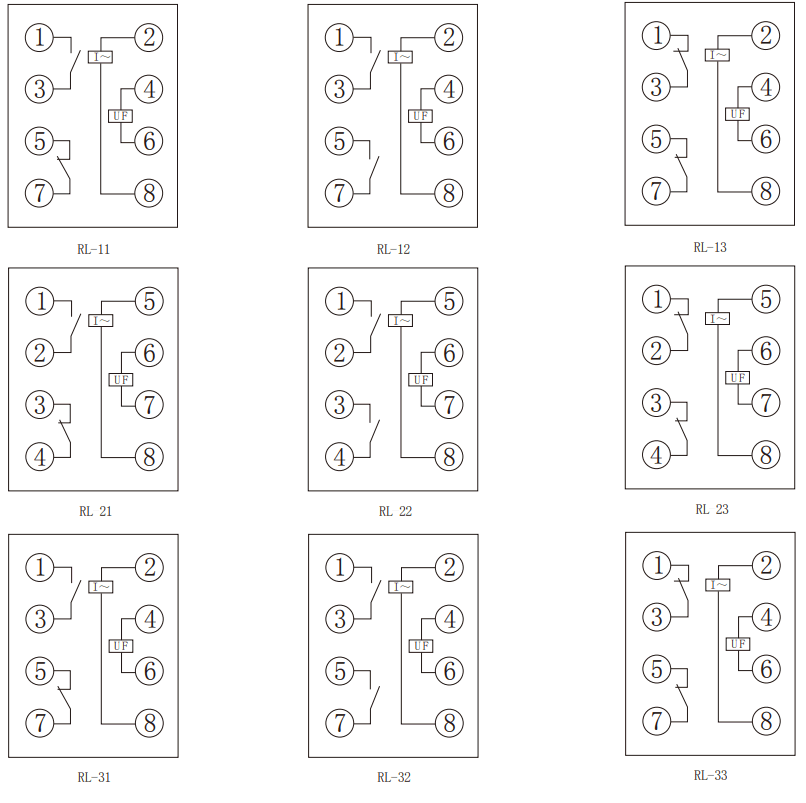 RL系列電流要细学日语内部接線圖